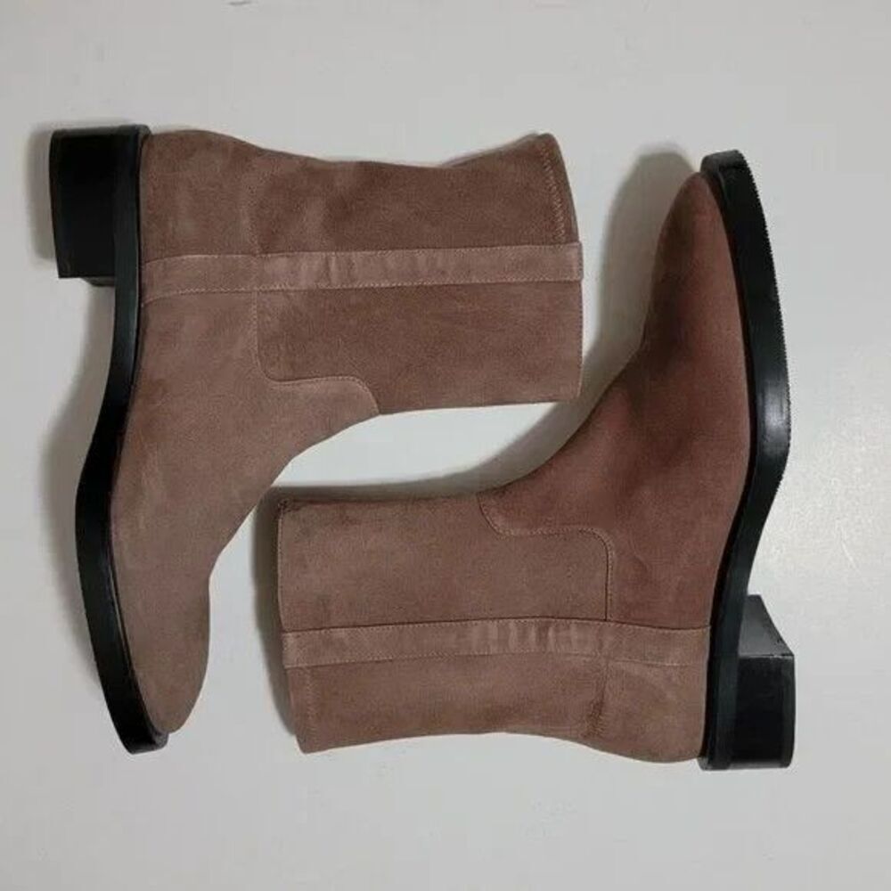 New Stuart Weitzman Sadie Brown Suede Ankle Boots Size 10